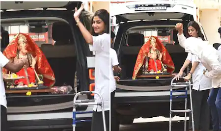 गणपतिबप्पा पधारे शिल्पा शेट्टी के घर धूमधाम गाजे बाजे के साथ किया स्वागत