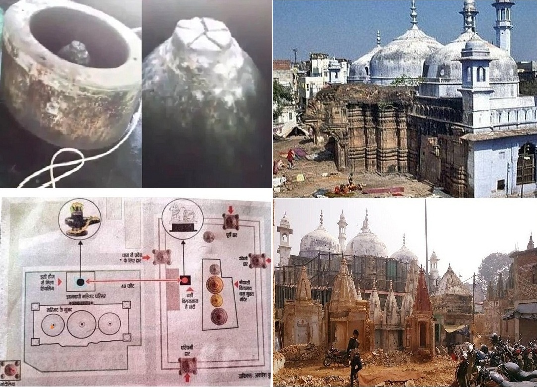 ज्ञानवापी में मंदिर होने के मिले साबुत 8 शिवलिंग ,2 नंदीजी ,5 कृष्ण विष्णु प्रतिमा