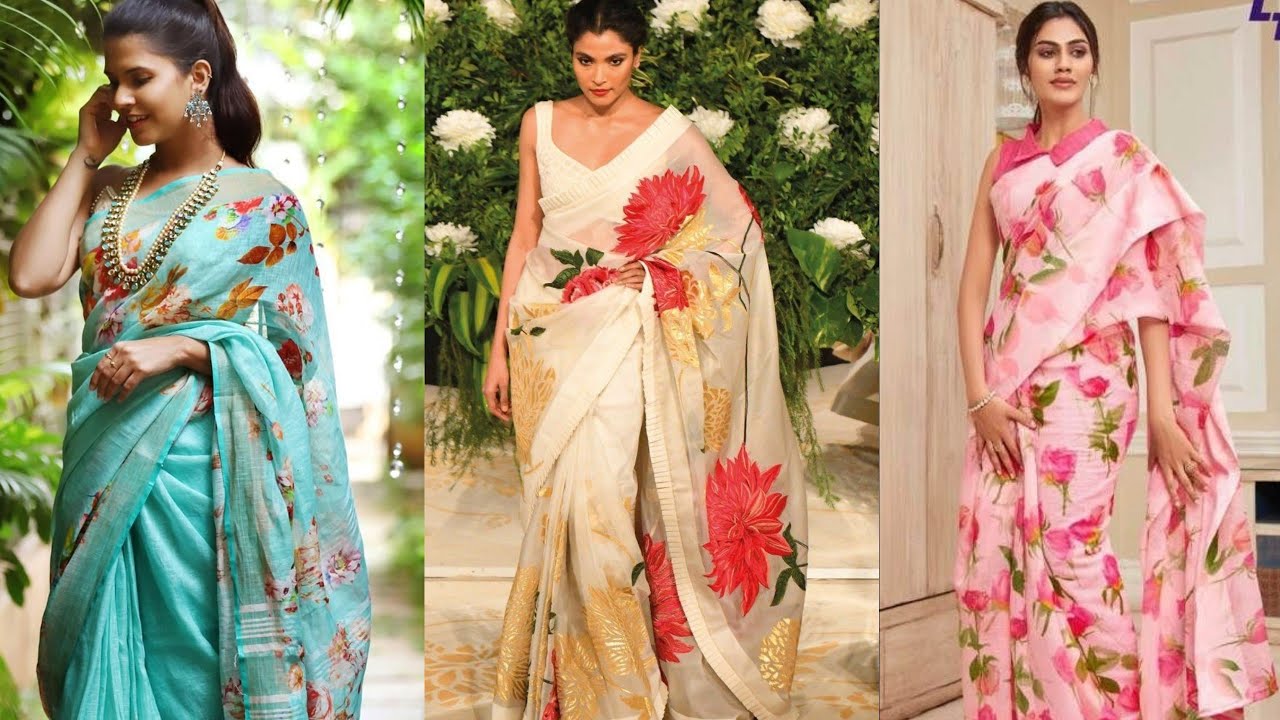 Chiffon Saree :प्योर शिफॉन साड़ियों के लेटेस्ट प्रिंटेट डिज़ाइन , मॉडर्न के साथ देगा क्लासी लुक