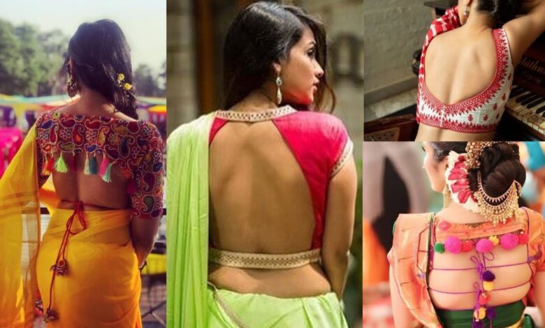 Back Less Blouse Design : हॉट बैक लेस ब्लाउज डिज़ाइन करे ट्राय , और अपने लुक से गिराए बिजलिया