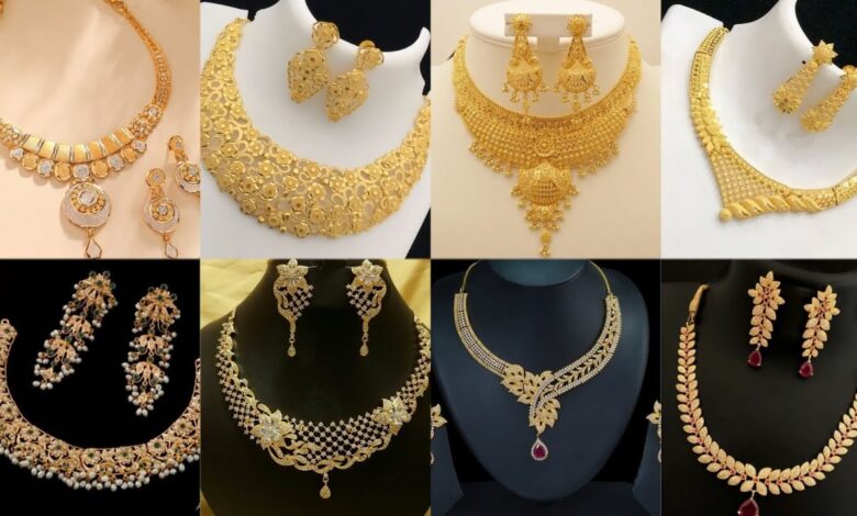Gold Necklace Design :अप्सरा जैसा खूबसूरत लुक देगी ये लैटेस्ट गोल्ड नेकलेस  डिजाइन - Rgh News