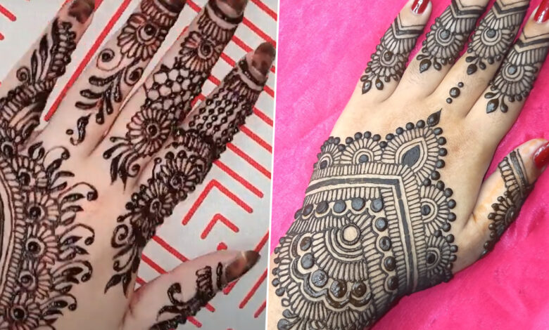 Very easy cotton bad mehndi design/Arabic beautiful front hand mehndi design/simple  mehndi design. - YouTube