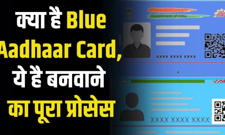 Blue Aadhar Card :ब्लू आधार कार्ड क्यों बनाना है जरुरी , जाने कैसे करे आवेदन