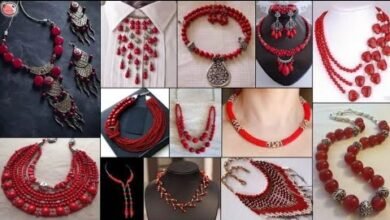 Red Stone Stud Necklace 2024:महिलाओ के लिए आगये है न्यू क्लासी ज्वेलरी,देखे डिजाइन
