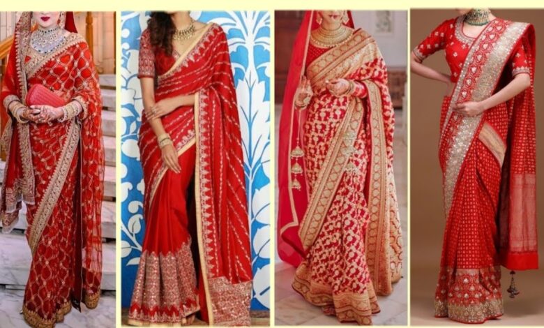 Red Saree For Karwa Chauth: इस करवा चौथ आप लगना चाहते है सबसे अलग और सुन्दर,तो देखे ये लेटेस्ट रेड साड़ी