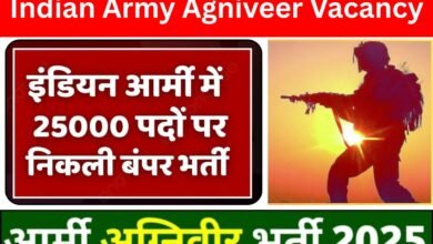 Indian Army अग्निवीर भर्ती का 25000 पदों पर नोटिफिकेशन जारी जानिए