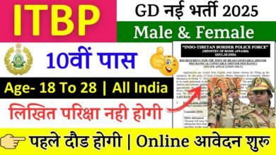 ITBP GD Constable Vacancy 2025