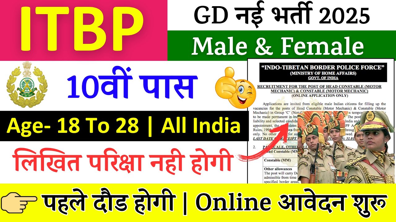 ITBP GD Constable Vacancy 2025